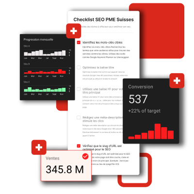 Illustration des outils SEO Digimar pour PME suisses
